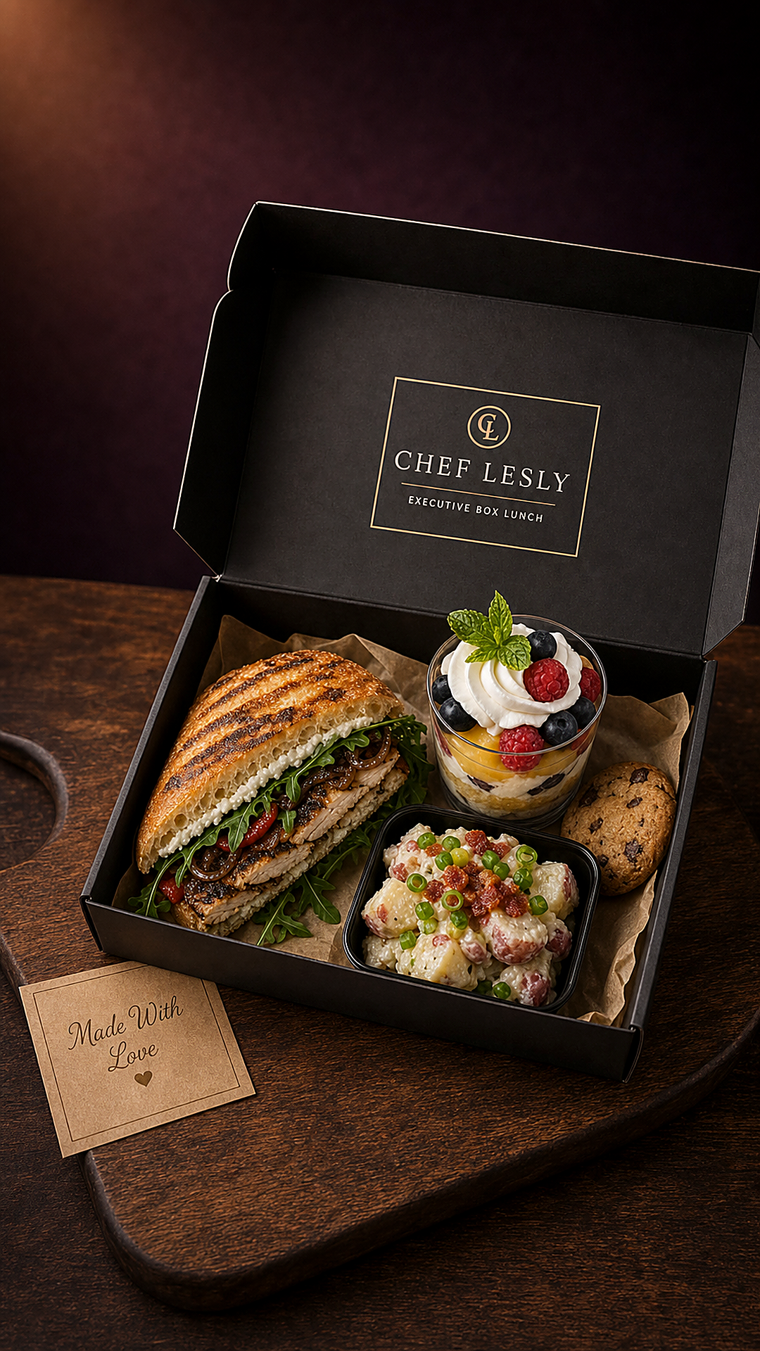 Chef Lesly Executive Box Lunch spread