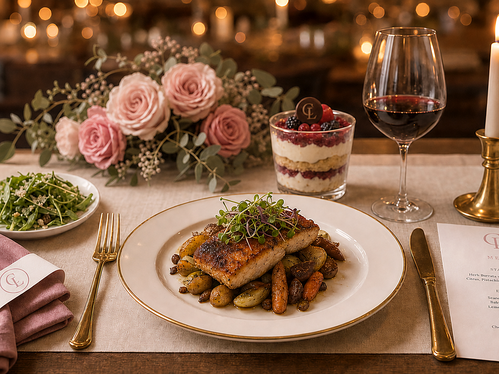 Chef Lesly wedding grazing table catering spread